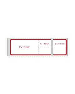 Label Misys/Sunquest Direct Thermal Paper Permanent 1 1/2" Core 4 1/8"x1 3/16" Red 1200 per Roll, 8 Rolls per Case