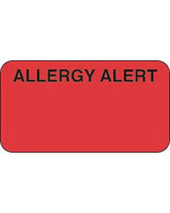 Label Paper Permanent Allergy Alert  1 5/8"x7/8" Fl. Red 1000 per Roll