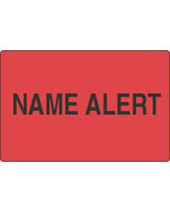 Label Paper Permanent Name Alert 4" x 2 5/8", Fl. Red, 500 per Roll