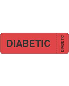 Label Wraparound Paper Removable Diabetic 2-7/8" X 7/8" Fl. Red, 1000 per Roll