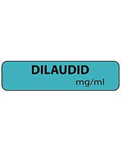 Label Paper Removable Dilaudid mg/ml, 1" Core, 1 1/4" x 5/16", Blue, 760 per Roll