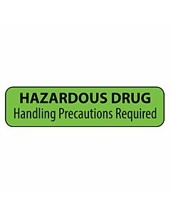 Label Paper Removable Hazardous Drug, 1" Core, 1 7/16" x 3/8", Fl. Green, 666 per Roll