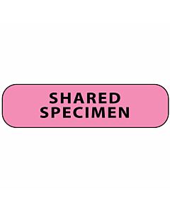Label Paper Removable Shared Specimen, 1" Core, 1 7/16" x 3/8", Fl. Pink, 666 per Roll