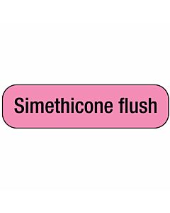 Label Paper Permanent Simethicone Flush, 1" Core, 1 7/16" x 3/8", Fl. Pink, 666 per Roll