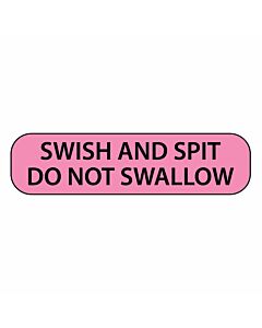 Label Paper Permanent Swish and Spit Do, 1" Core, 1 7/16" x 3/8", Fl. Pink, 666 per Roll
