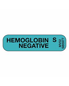 Label Paper Removable Hemoglobin S, 1" Core, 1 7/16" x 3/8", Blue, 666 per Roll