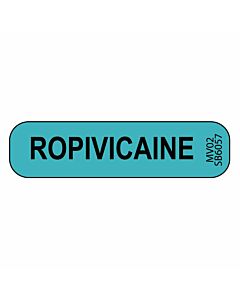Label Paper Removable Ropivicaine, 1" Core, 1 7/16" x 3/8", Blue, 666 per Roll