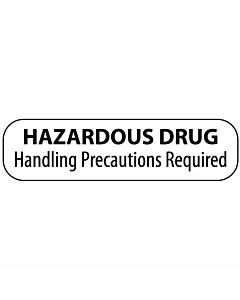 Label Paper Removable Hazardous Drug, 1" Core, 1 7/16" x 3/8", White, 666 per Roll