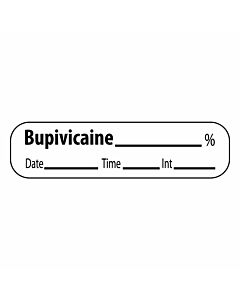 Label Paper Removable Bupivicaine % Date 1" Core 1 7/16" X 3/8" White 666 per Roll