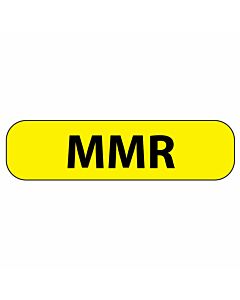 Label Paper Permanent MMR, 1" Core, 1 7/16" x 3/8", Yellow, 666 per Roll