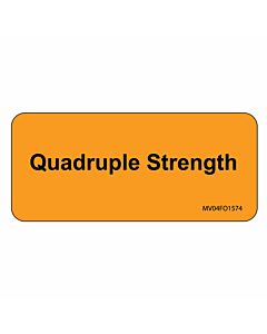 Label Paper Removable Quadruple Strength, 1" Core, 2 1/4" x 1", Fl. Orange, 420 per Roll
