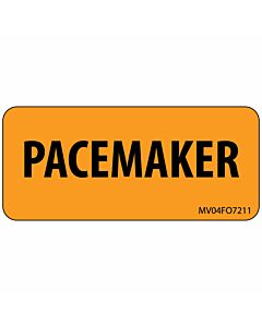 Label Paper Removable Pacemaker, 1" Core, 2 1/4" x 1", Fl. Orange, 420 per Roll