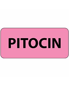 Label Paper Permanent Pitocin, 1" Core, 2 1/4" x 1", Fl. Pink, 420 per Roll
