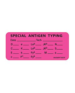 Label Paper Permanent Special Antigen, 1" Core, 2 1/4" x 1", Fl. Pink, 420 per Roll