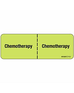 Label Paper Removable Chemotherapy:, 1" Core, 2 15/16" x 1", Fl. Chartreuse, 333 per Roll
