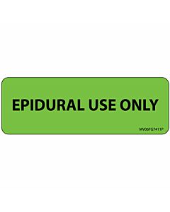 Label Paper Permanent Epidural Use Only 1" Core 2 15/16"x1 Fl. Green 333 per Roll
