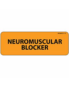 Label Paper Removable Neuromuscular, 1" Core, 2 15/16" x 1", Fl. Orange, 333 per Roll