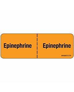 Label Paper Removable Epinephrine:, 1" Core, 2 15/16" x 1", Fl. Orange, 333 per Roll