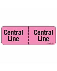 Label Paper Removable Central Line Central, 1" Core, 2 15/16" x 1", Fl. Pink, 333 per Roll