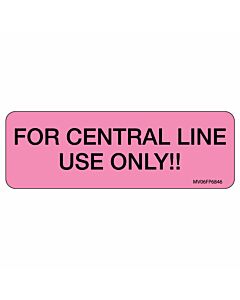 Label Paper Removable For Central Line, 1" Core, 2 15/16" x 1", Fl. Pink, 333 per Roll