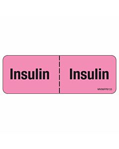 Label Paper Removable Insulin Insulin, 1" Core, 2 15/16" x 1", Fl. Pink, 333 per Roll