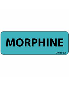 Label Paper Removable Morphine, 1" Core, 2 15/16" x 1", Blue, 333 per Roll