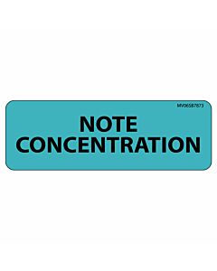 Label Paper Removable Note Concentration, 1" Core, 2 15/16" x 1", Blue, 333 per Roll
