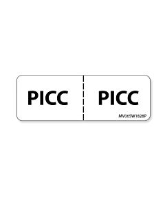 Label Paper Permanent PICC: PICC, 1" Core, 2 15/16" x 1", White, 333 per Roll