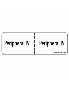 Label Paper Permanent Peripheral IV, 1" Core, 2 15/16" x 1", White, 333 per Roll