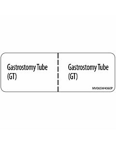 Label Paper Permanent Gastrostomy Tube 1" Core 2 15/16"x1 White 333 per Roll
