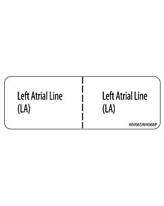 Label Paper Permanent Left Atrial Line, 1" Core, 2 15/16" x 1", White, 333 per Roll