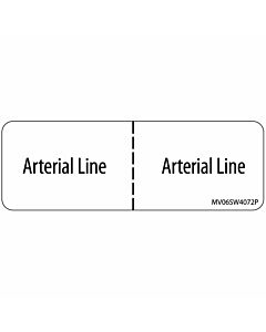 Label Paper Permanent Arterial Line 1" Core 2 15/16"x1 White 333 per Roll