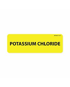 Label Paper Permanent Potassium Chloride, 1" Core, 2 15/16" x 1", Yellow, 333 per Roll