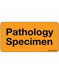 Label Paper Removable Pathology Specimen, 1" Core, 2 15/16" x 1", 1/2", Fl. Orange, 333 per Roll