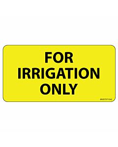 Label Paper Permanent for IRrigation Only 1" Core 2 15/16"x1 1/2" Yellow 333 per Roll