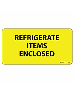 Label Paper Permanent Refrigerate Items, 1" Core, 2 15/16" x 1", 1/2", Yellow, 333 per Roll