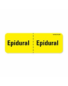 Label Paper Permanent Epidural : Epidural 1" Core 2 15/16"x1 Yellow 333 per Roll