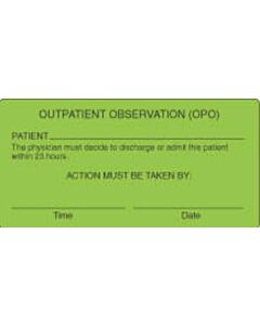 Label Paper Permanent Room No. Patient 4" x 2", Fl. Green, 500 per Roll