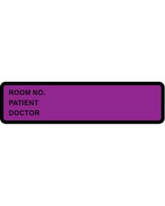 Binder/Chart Label Flex for Vinyl Binders Paper Removable Room No. Patient 1" Core 5 3/8" x 1 3/8" Purple 500 per Roll