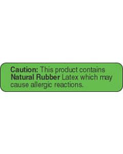 Label Paper Permanent Caution: This  1 5/8"x3/8" Green 1000 per Roll