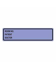 Label Paper Removable Room No. Patient, 1" Core, 5 3/8" x 1", 3/8", Lavender, 200 per Roll