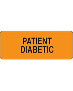 Label Paper Permanent Patient Diabetic 2 1/4" x 7/8", Fl. Orange, 1000 per Roll