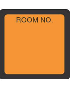 Label Paper Removable Room No. 1 1/2" Core 1 1/2" x 1", 1/2", Orange with Black 1000 per Roll