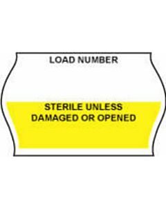 Label Compatible with Meto, TXII Guns Paper Permanent  1"x5/8" White and Yellow 1125 per Roll, 12 Rolls per Box