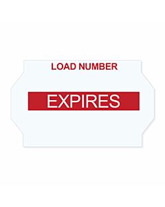 Label Gun Expires 1" x 5/8" White/Red, 1125/Rolls 12 Rolls/Box