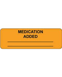 Label Wraparound Paper Permanent Medication Added 3" X 1" Fl. Orange, 1000 per Roll