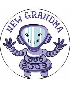 Label Pediatric Award Sticker, Paper, Removable, "New Grandma", White, 250 per Roll