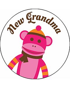 Label Pediatric Award Sticker, Paper, Removable, "New Grandma", White, 250 per Roll