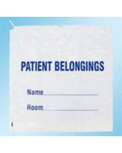 Patient Belongings Bag Drawstring White Plastic 20" x 20" X 4", 250 per Case