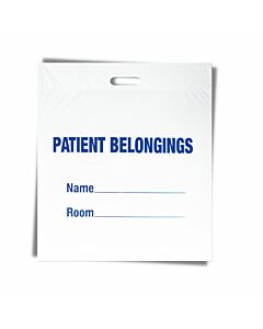 Patient Belongings Bag, Punch Out Handle, 20" x 23" x 4"
